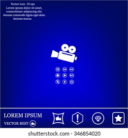 Media player icons vector