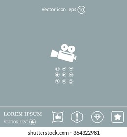 Media player icons vector