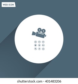 Media player icons vector