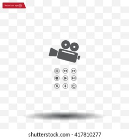 Media player icons vector