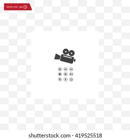 Media player icons vector