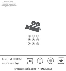 Media player icons vector
