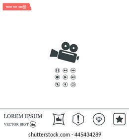 Media player icons vector