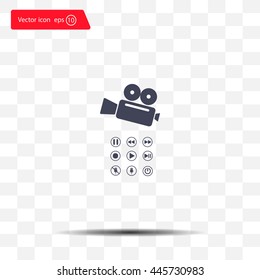 Media player icons vector