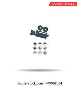 Media player icons vector
