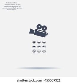 Media player icons vector