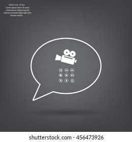 Media player icons vector