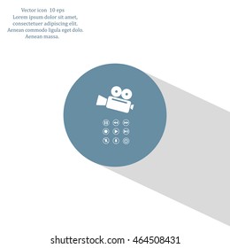 Media player icons vector