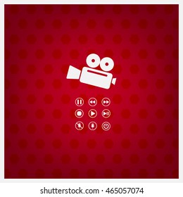 Media player icons vector