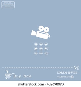 Media player icons vector
