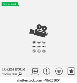 Media player icons vector