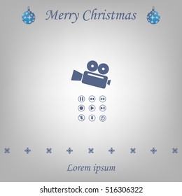 Media player icons vector