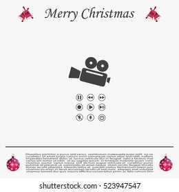 Media player icons vector
