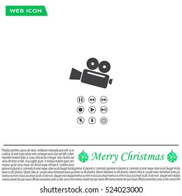 Media player icons vector