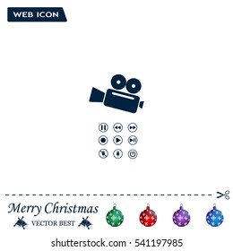 Media player icons vector