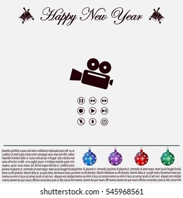 Media player icons vector