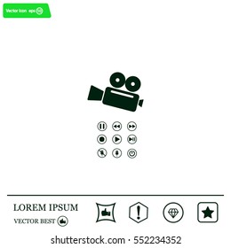 Media player icons vector
