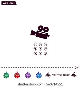 Media player icons vector