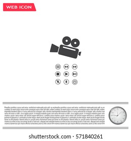 Media player icons vector