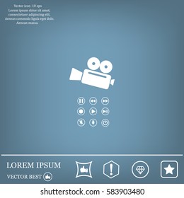 Media player icons vector