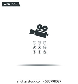 Media player icons vector