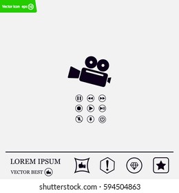 Media player icons vector