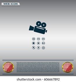 Media player icons vector