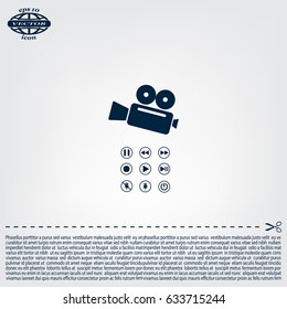 Media player icons vector