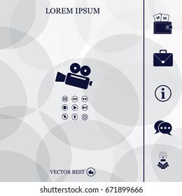 Media player icons vector