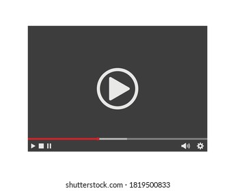 Media player interface icon isolated on white background. Vector illustration. Eps 10