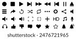 Media player interface icon. Music, interface, media player.