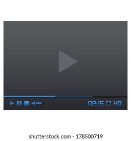 Media player interface isolated on white. Vector illustration