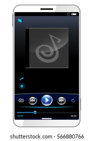 Media player interface, mobile phone