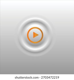 Media player interface. Play button on modern background. Play video symbol.