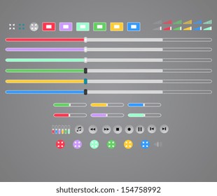 Media player interface.  Vector illustration