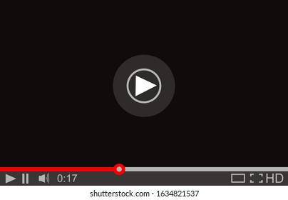 Media Player Interface. Vector Video Player Illustration.