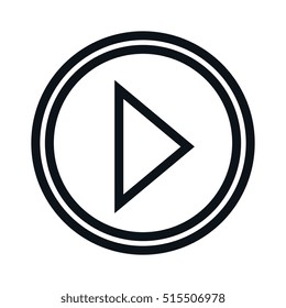 media player isolated icon