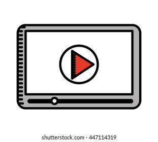media player isolated icon design, vector illustration  graphic