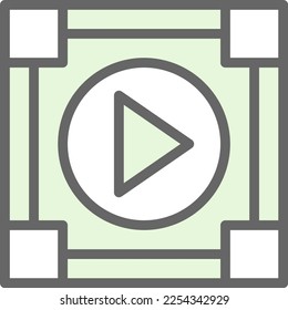Media Player Line Fillay Vector Icon Design