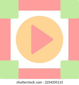 Diseño de iconos de vectores de luz plana de línea del reproductor de medios