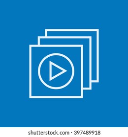 Media player line icon.