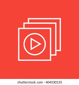 Media player line icon.