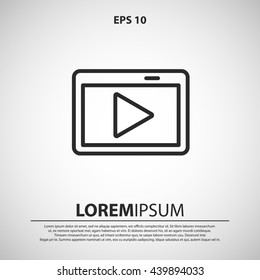 media player line icon
