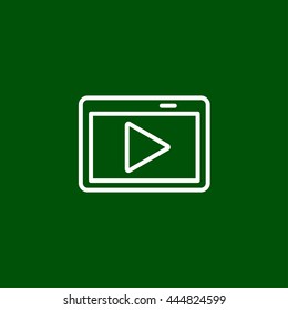 media player line icon