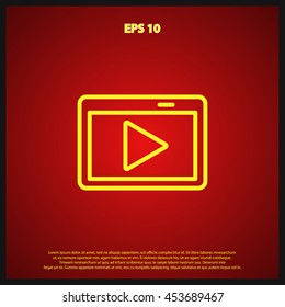 media player line icon