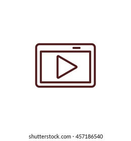 media player line icon