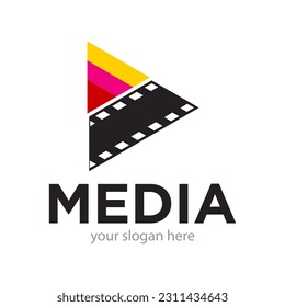 Design-Illustration für Medienplayer-Logos