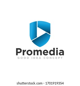 Media Player Logo Icon Design Vector