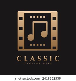 media player logo icon vector