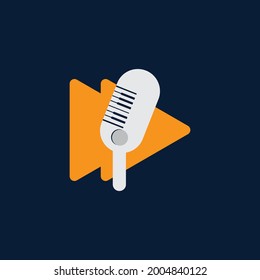 media player with microphone, vector illustration